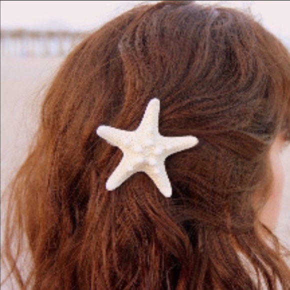 NWT White starfish barrette - Picture 2 of 5